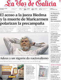 Portada La Voz de Galicia 2026-10-09