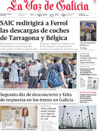 Portada La Voz de Galicia 2026-07-10