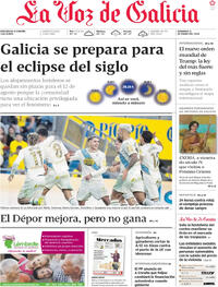 Portada La Voz de Galicia 2026-01-11