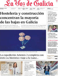 Portada La Voz de Galicia 2026-04-11