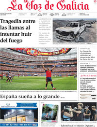 Portada La Voz de Galicia 2026-07-11