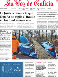 Portada La Voz de Galicia 2026-02-12