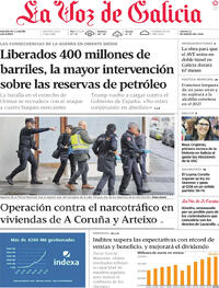 Portada La Voz de Galicia 2026-03-12
