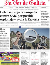 Portada La Voz de Galicia 2026-08-12