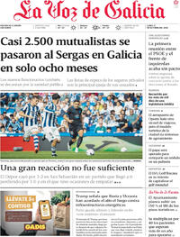 Portada La Voz de Galicia 2026-10-12