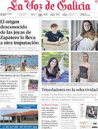 Portada La Voz de Galicia 2026-06-13