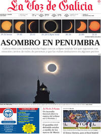 Portada La Voz de Galicia 2026-08-13