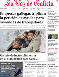 Portada La Voz de Galicia 2026-10-13