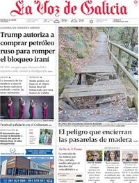 Portada La Voz de Galicia 2026-03-14