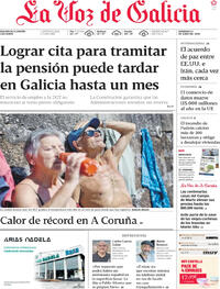 Portada La Voz de Galicia 2026-06-14