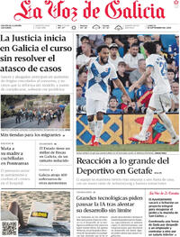 Portada La Voz de Galicia 2026-09-14