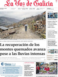 Portada La Voz de Galicia 2026-02-15