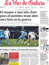 Portada La Voz de Galicia 2026-03-15