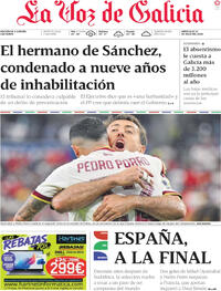 Portada La Voz de Galicia 2026-07-15