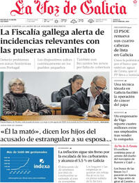 Portada La Voz de Galicia 2026-10-15