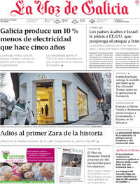 Portada La Voz de Galicia 2026-01-16