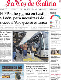 Portada La Voz de Galicia 2026-03-16