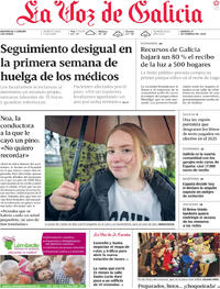 Portada La Voz de Galicia 2026-02-17