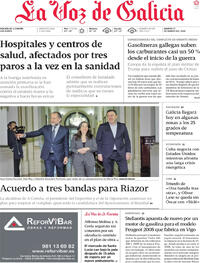 Portada La Voz de Galicia 2026-03-17