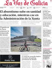 Portada La Voz de Galicia 2026-04-17