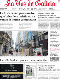 Portada La Voz de Galicia 2026-07-17