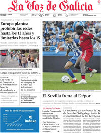 Portada La Voz de Galicia 2026-09-17