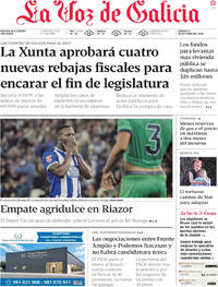Portada La Voz de Galicia 2026-10-17
