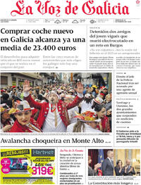 Portada La Voz de Galicia 2026-02-18
