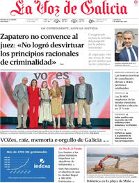 Portada La Voz de Galicia 2026-06-18