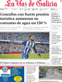 Portada La Voz de Galicia 2026-08-18