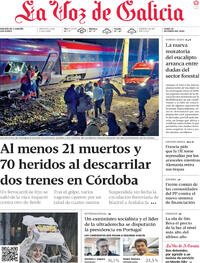 Portada La Voz de Galicia 2026-01-19