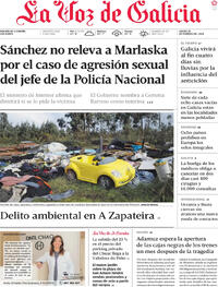 Portada La Voz de Galicia 2026-02-19