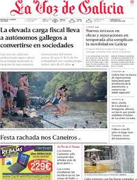 Portada La Voz de Galicia 2026-08-19