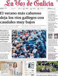 Portada periódico La Voz de Galicia
