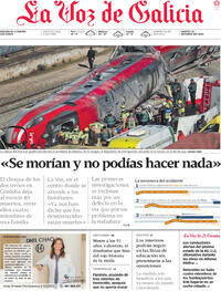 Portada La Voz de Galicia 2026-01-20