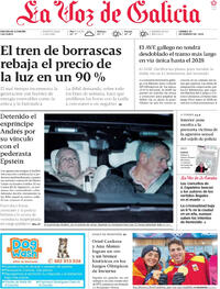 Portada La Voz de Galicia 2026-02-20