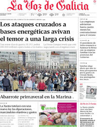 Portada La Voz de Galicia 2026-03-20