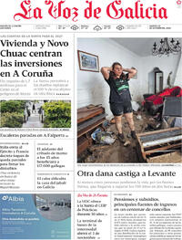 Portada periódico La Voz de Galicia