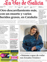 Portada La Voz de Galicia 2026-01-21