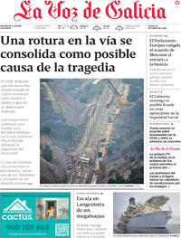 Portada La Voz de Galicia 2026-01-22