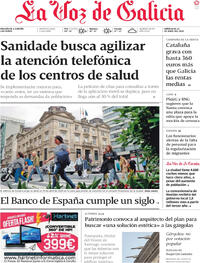 Portada La Voz de Galicia 2026-04-22