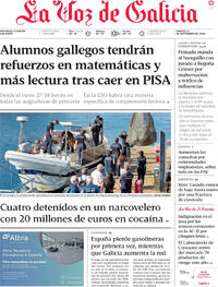 Portada La Voz de Galicia 2026-09-22