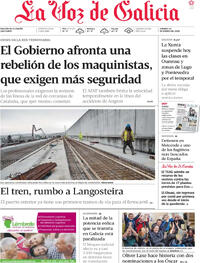 Portada La Voz de Galicia 2026-01-23