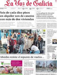 Portada La Voz de Galicia 2026-04-24