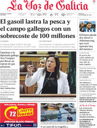 Portada La Voz de Galicia 2026-09-24