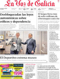 Portada La Voz de Galicia 2026-02-25