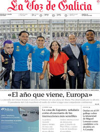 Portada La Voz de Galicia 2026-05-26