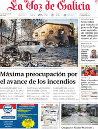 Portada La Voz de Galicia 2026-07-26