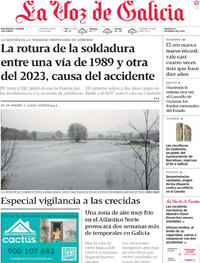 Portada La Voz de Galicia 2026-01-27
