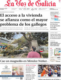 Portada La Voz de Galicia 2026-09-27